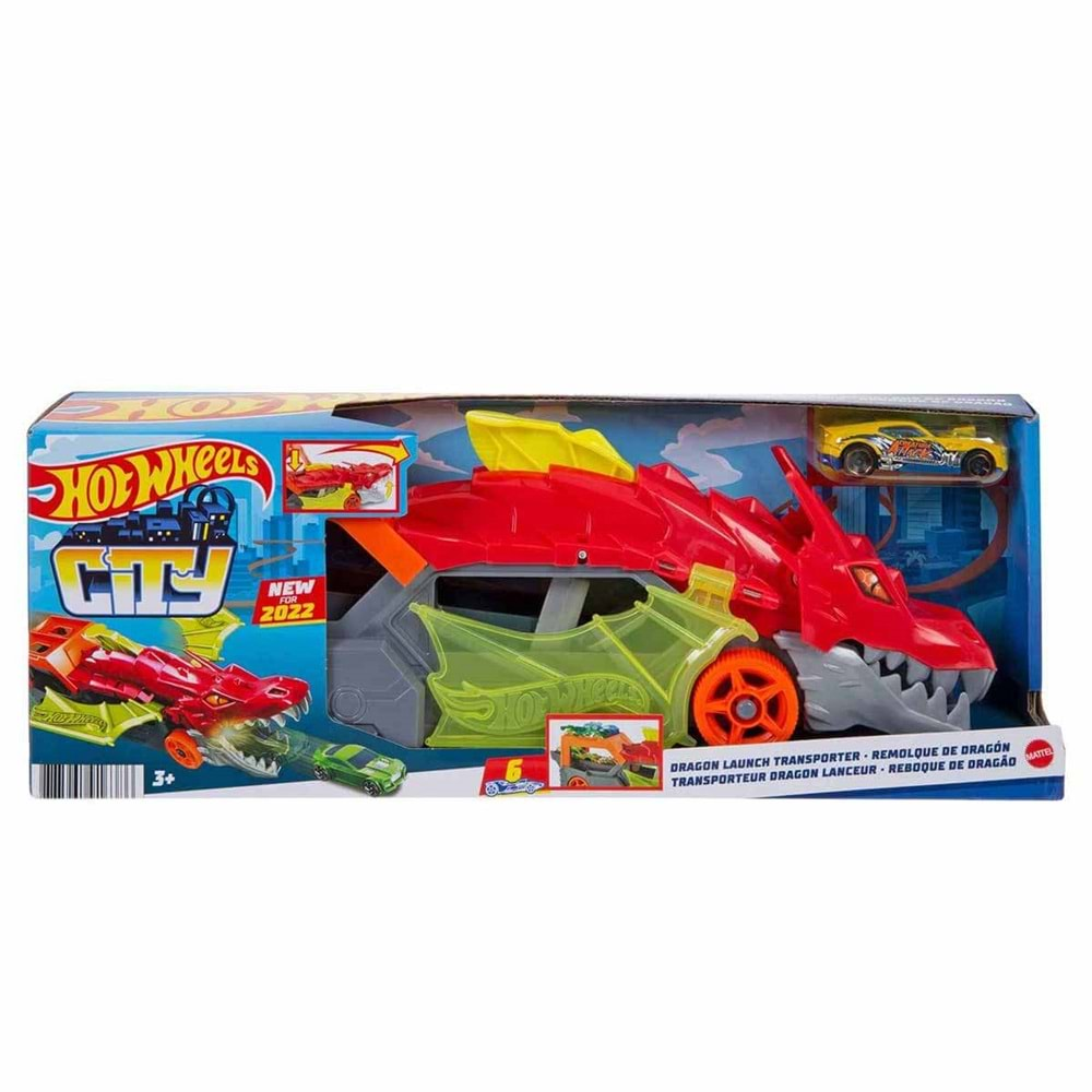 Hot Wheels® Fırlatıcı ve Taşıyıcı Ejderha GTK42