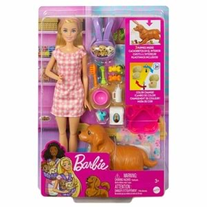 Barbie® ve Yeni Doğan Köpekler Oyun Seti HCK75