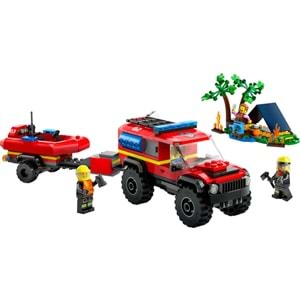 LEGO-60412 City 4x4 Kurtarma Botlu İtfaiye Kamyonu