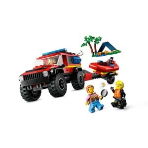 LEGO-60412 City 4x4 Kurtarma Botlu İtfaiye Kamyonu