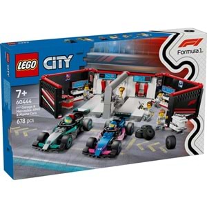 LEGO-60444 City F1 Garajı ve Mercedes-AMG ve Alpine Arabaları