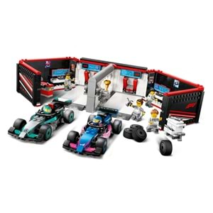 LEGO-60444 City F1 Garajı ve Mercedes-AMG ve Alpine Arabaları