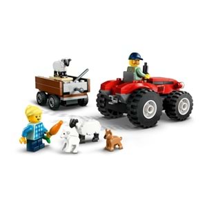LEGO-60461 City Römorklu Kırmızı Çiftlik Traktörü ve Koyun