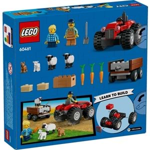 LEGO-60461 City Römorklu Kırmızı Çiftlik Traktörü ve Koyun