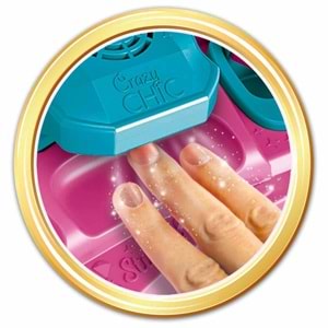 Clementoni-18730 Crazy Chic Oje Kurutucu Tırnak Süsleme ve Tasarım