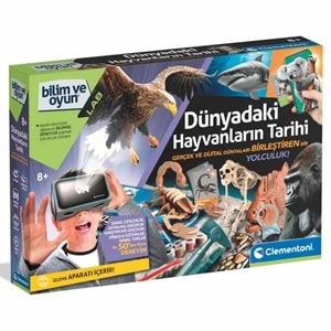Clementoni-64093 Bilim ve Oyun Dünyadaki Hayvanların Tarihi 64093