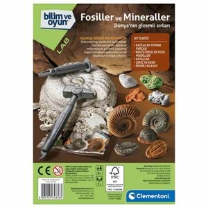 Clementoni-64336 Fosiller ve Mineraller Kazı Seti
