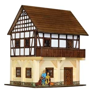 WALACHIA-W37 2 KATLI EV AHŞAP HOBİ KİTİ 115 PARÇA MK-W37