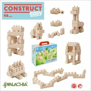 WALACHIA-W93 AHŞAP İNŞAAT SETİ 46 PARÇA MK-W93