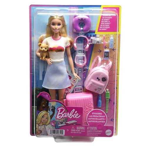 Barbie® Seyahatte Bebeği ve Aksesuarları HJY18