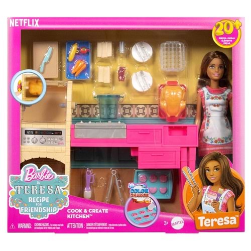 Barbie and Teresa Recipe for Friendship™ Teresa™ ve Mutfağı Oyun Seti JCT06