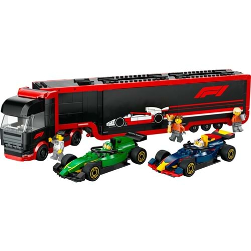 LEGO-60445 City RB20 ve AMR24 F1 Arabalı F1 Kamyonu