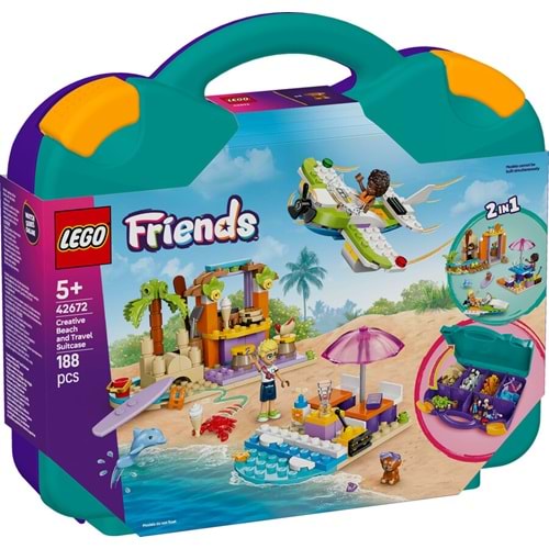 LEGO-42672 Friends Yaratıcı Plaj ve Seyahat Bavulu