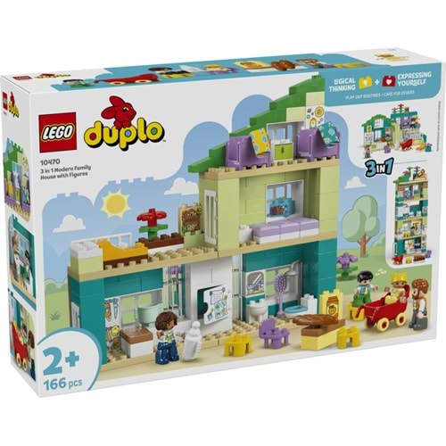 LEGO-10470 DUPLO® 3’ü 1 Arada Figürlü Modern Aile Evi