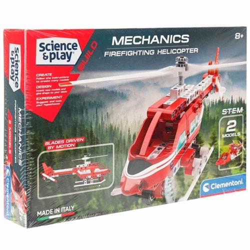 Clementoni-75075TR Mekanik Laboratuvarı Firefighting Helikopter