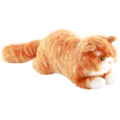 Animals Of The World Yatan Kahverengi Tekir Kedi Peluş Oyuncak 34cm 20894