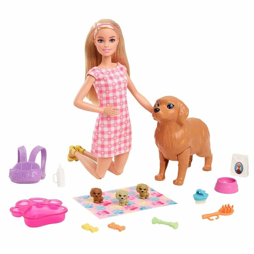 Barbie® ve Yeni Doğan Köpekler Oyun Seti HCK75