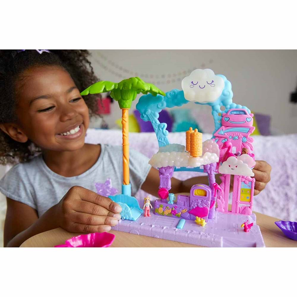 Polly Pocket Flamingo Araba Su Eğlencesi Seti HHJ05