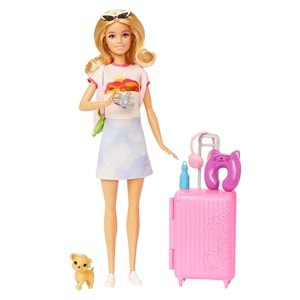 Barbie® Seyahatte Bebeği ve Aksesuarları HJY18