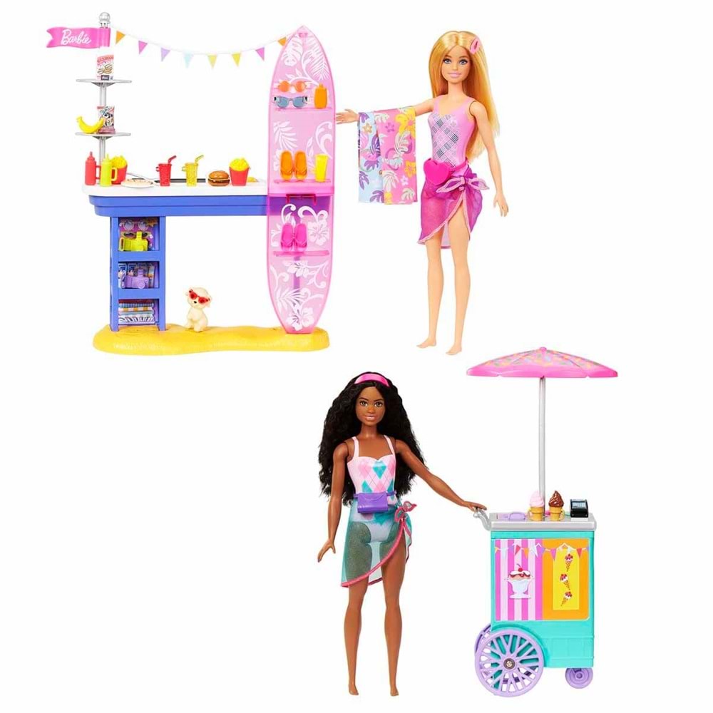 Barbie Brooklyn ve Malibu'nun Sahildeki Yiyecek Standı HNK99