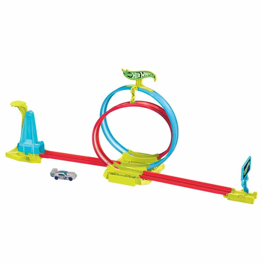 Hot Wheels® Neon Yarışlar Çifte Çemberde Yarış Seti HPC05