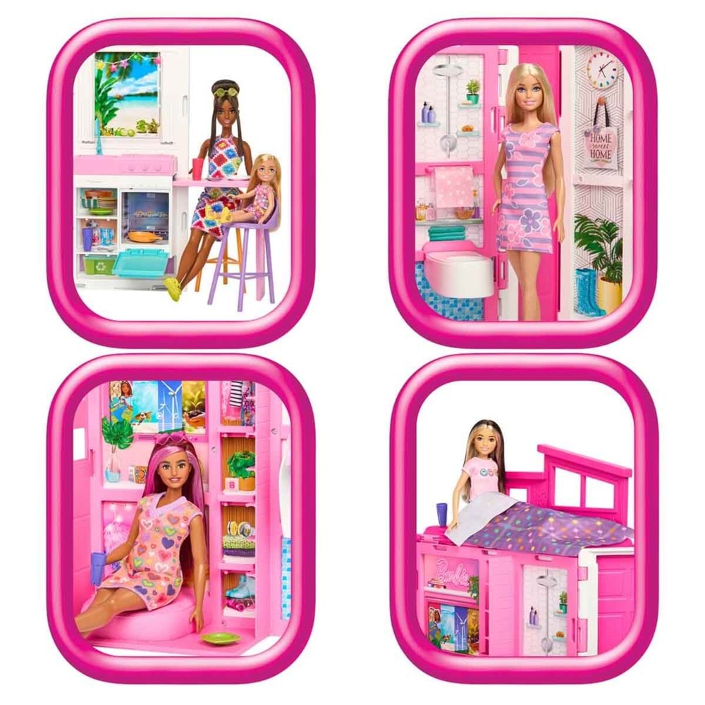 Barbie®'nin Yeni Portatif Evi 2024 (Bebek Dahil) HRJ77