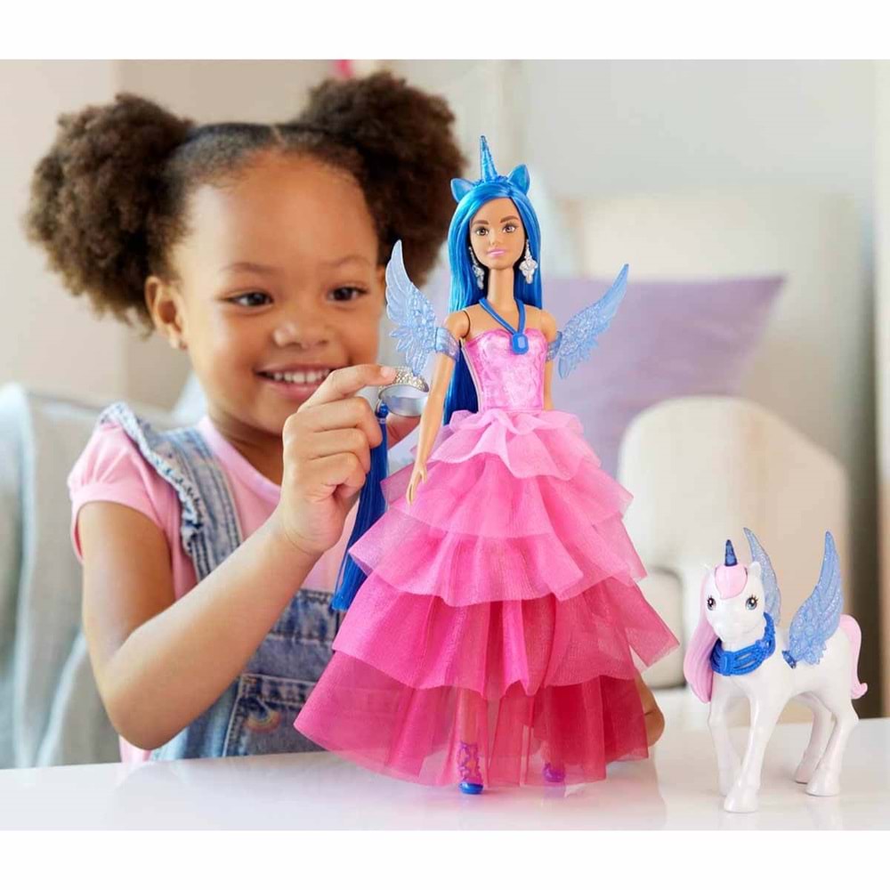 Barbie® Mavi Saçlı Prenses Bebek HRR16