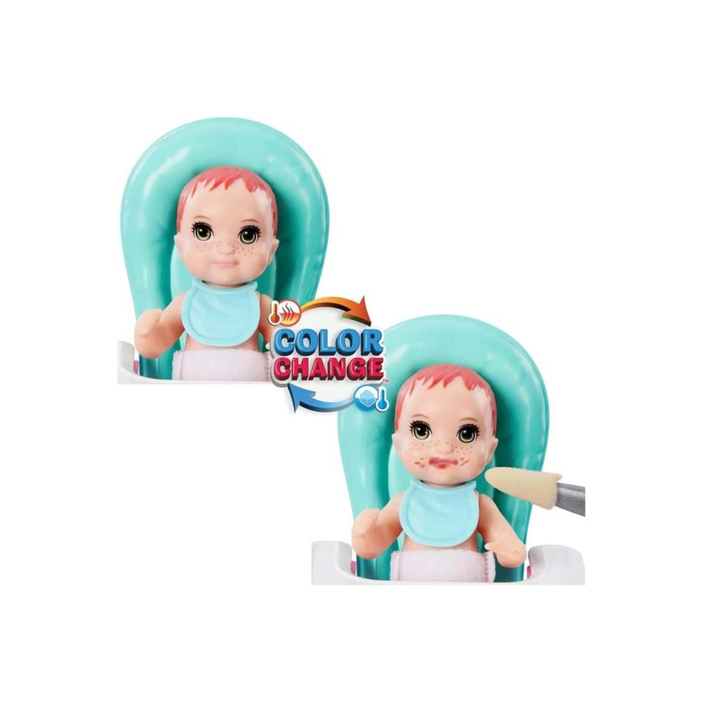 Barbie® Skipper® Bebek Bakıcısı™ Sarı Saçlı Bebek ve Oyun Seti HTK35