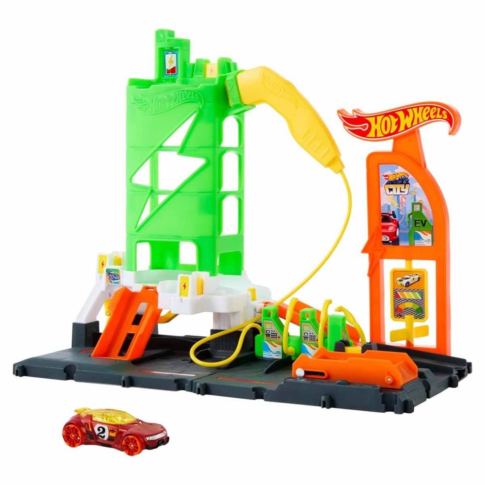 Hot Wheels® Elektrikli Araç Şarj İstasyonu Oyun Seti HTN79