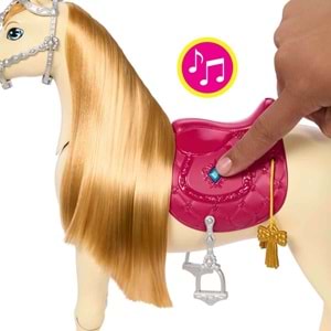 Barbie Great Horse Chase Barbie ve Dansçı Atı HXJ42