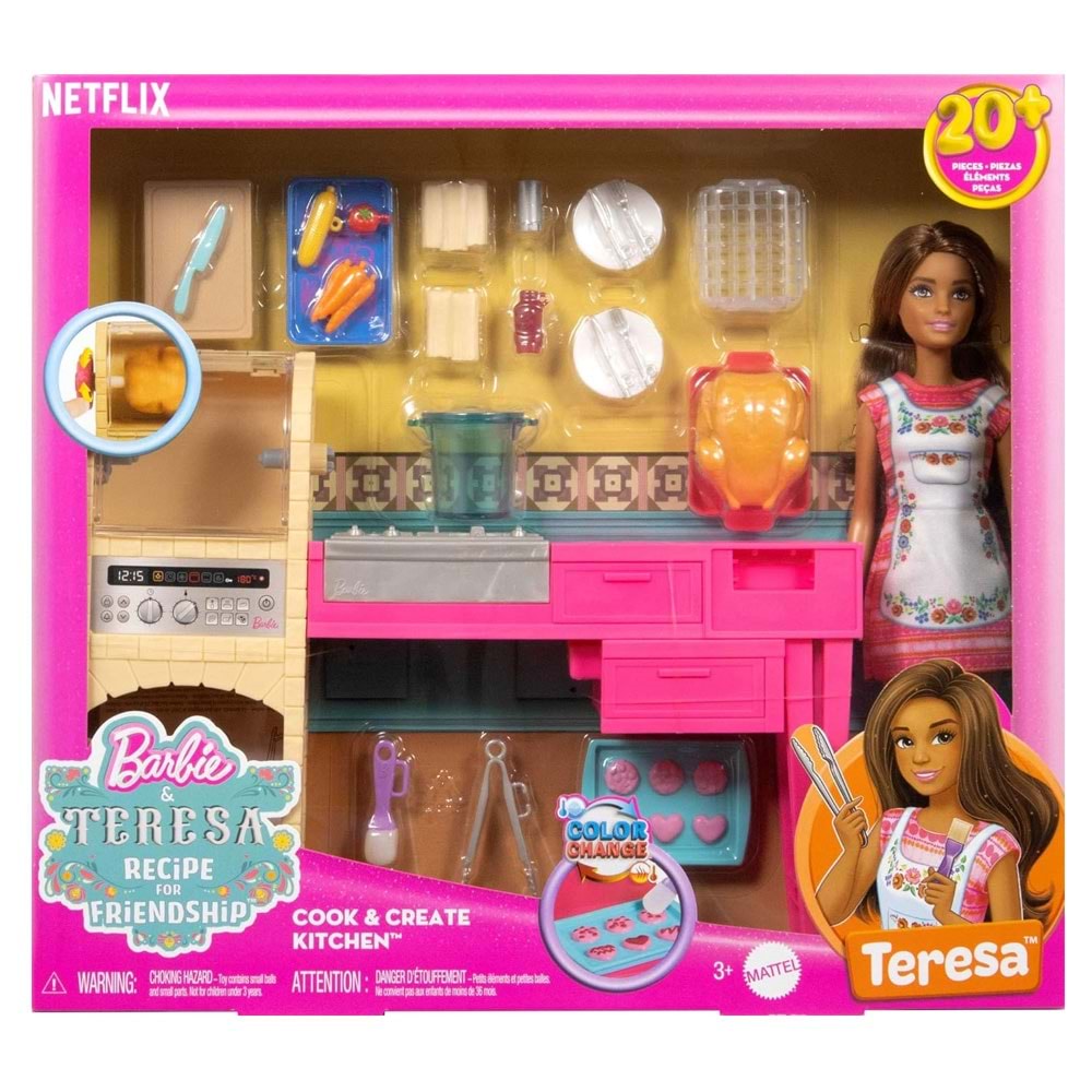 Barbie and Teresa Recipe for Friendship™ Teresa™ ve Mutfağı Oyun Seti JCT06