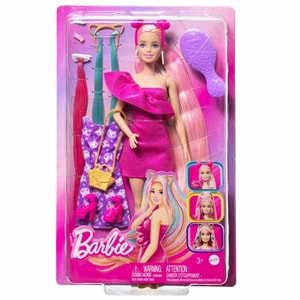 Barbie® Upuzun Muhteşem Saçlı Bebekler Pembe Saçlı Bebek JDC85