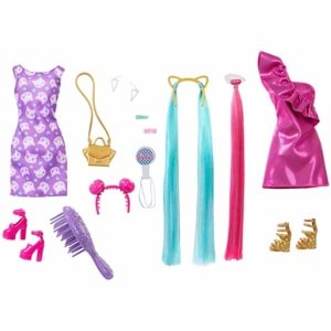 Barbie® Upuzun Muhteşem Saçlı Bebekler Pembe Saçlı Bebek JDC85