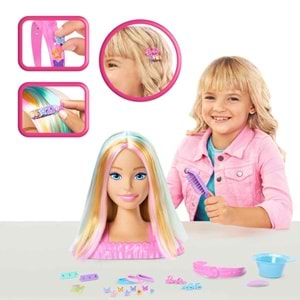 Barbie® Saç Tasarımı Büstü - Sarı Saçlı JFG81