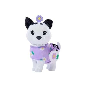 Barbie Uyumlu Dostlar Siyah Saçlı Bebek ve Köpekçiği JFP39