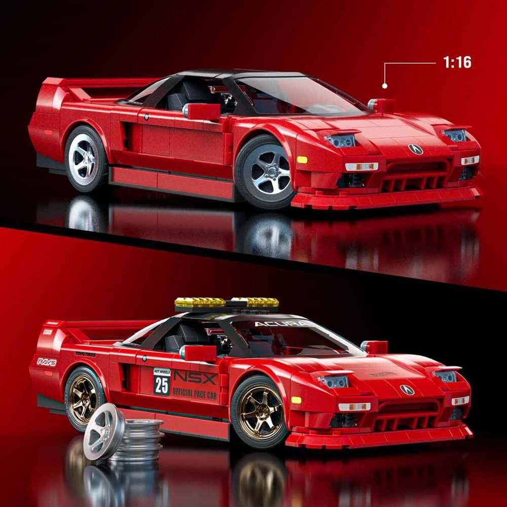 Hot Wheels Elite Serisi '90 Acura NSX Araba Yapım Seti 876 Parça JFT17