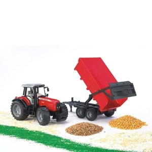 Bruder Massey Ferguson 7480 Traktör & Römork BR02045