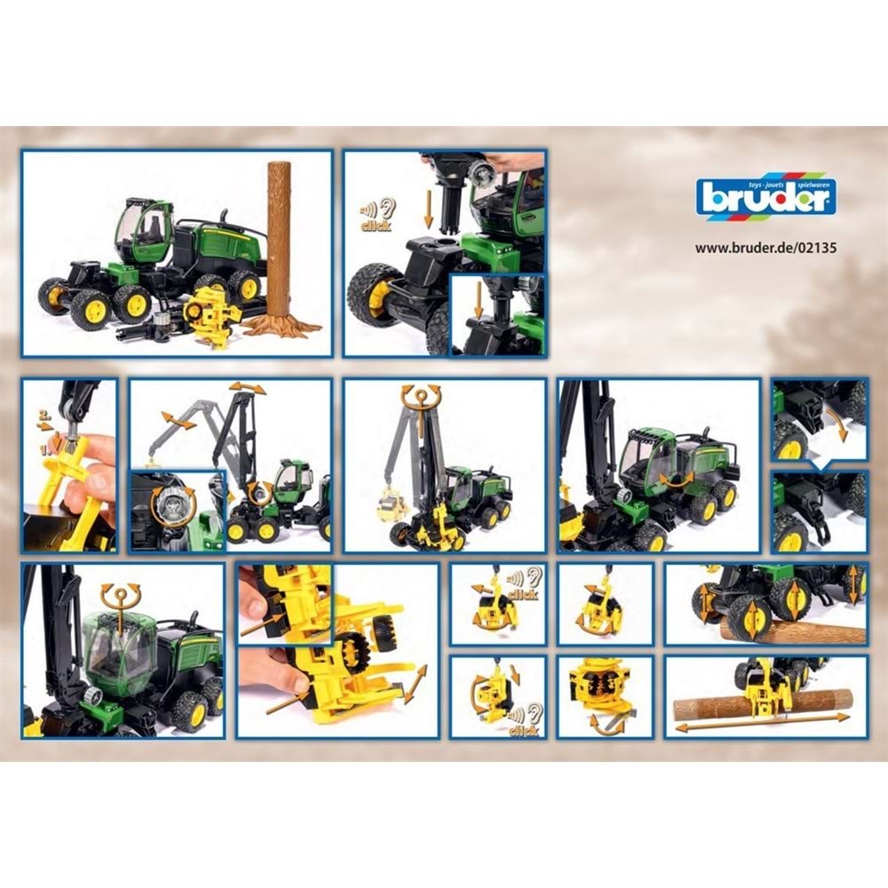 Bruder J.Deere 1270G Kütük Yükleme Ve Nakliye Br02135
