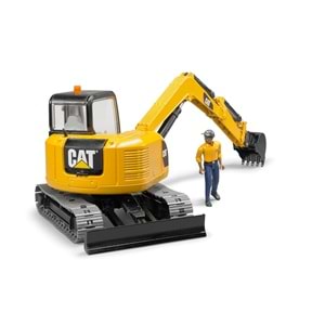 Bruder Cat Mini Ekskavatör Ve İnşaat İşçisi BR02466