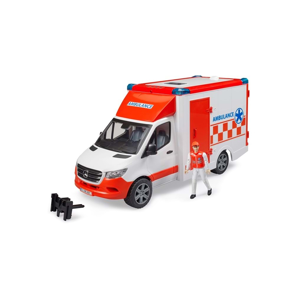 Bruder M.Benz Sprinter Sirenli Ambulans Ve Ekibi Br02676