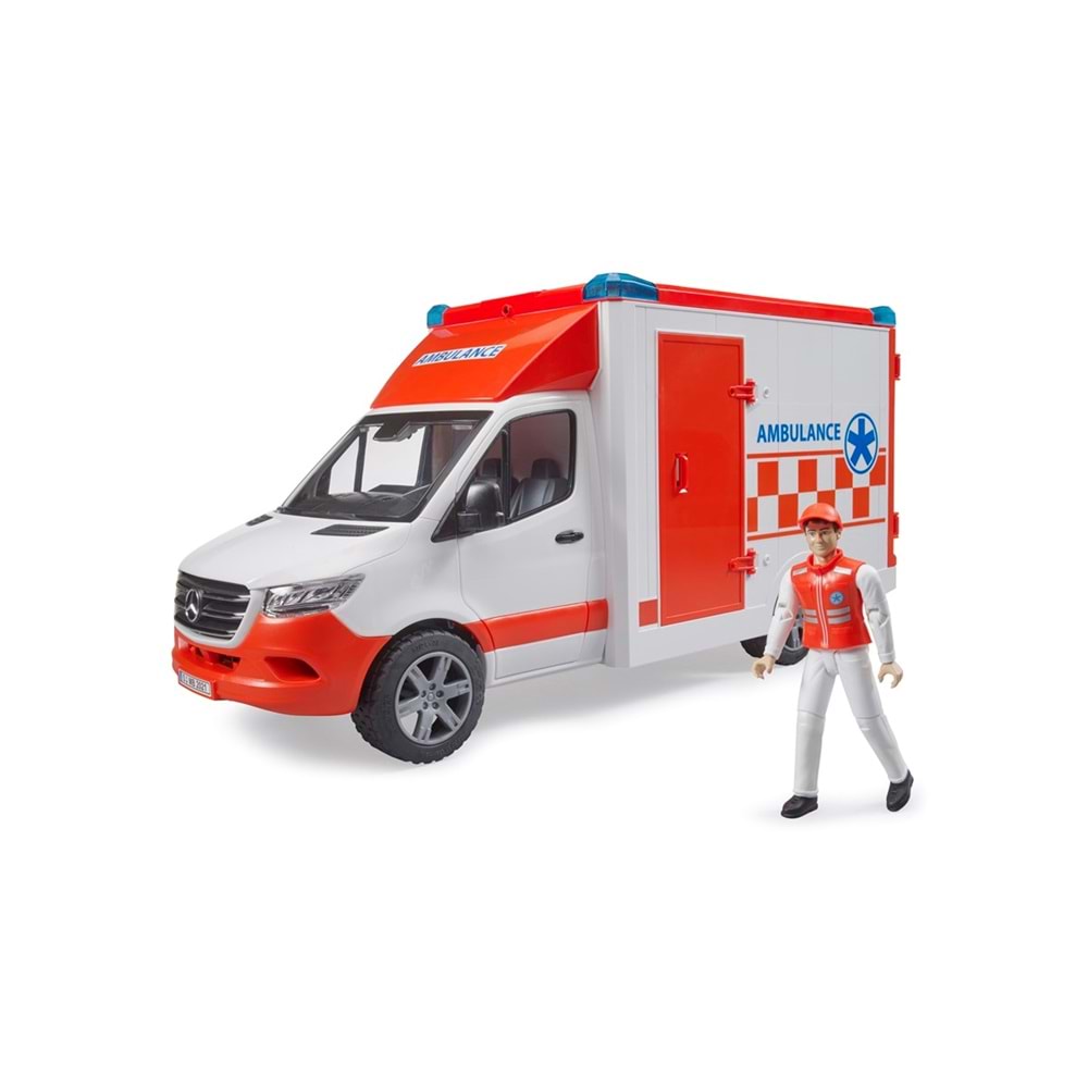 Bruder M.Benz Sprinter Sirenli Ambulans Ve Ekibi Br02676