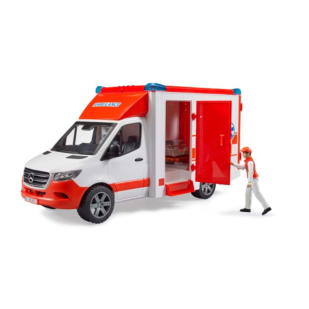 Bruder M.Benz Sprinter Sirenli Ambulans Ve Ekibi Br02676