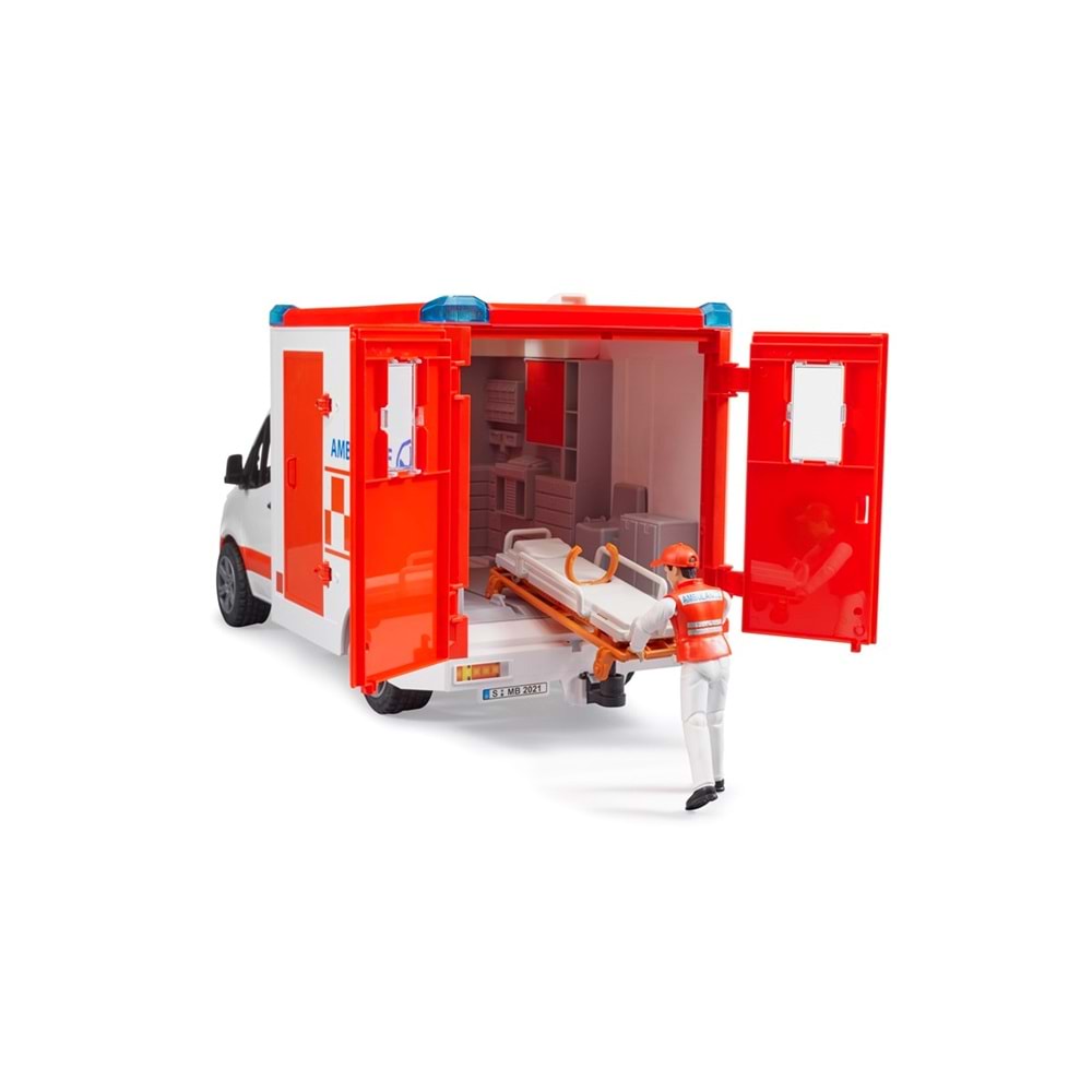 Bruder M.Benz Sprinter Sirenli Ambulans Ve Ekibi Br02676