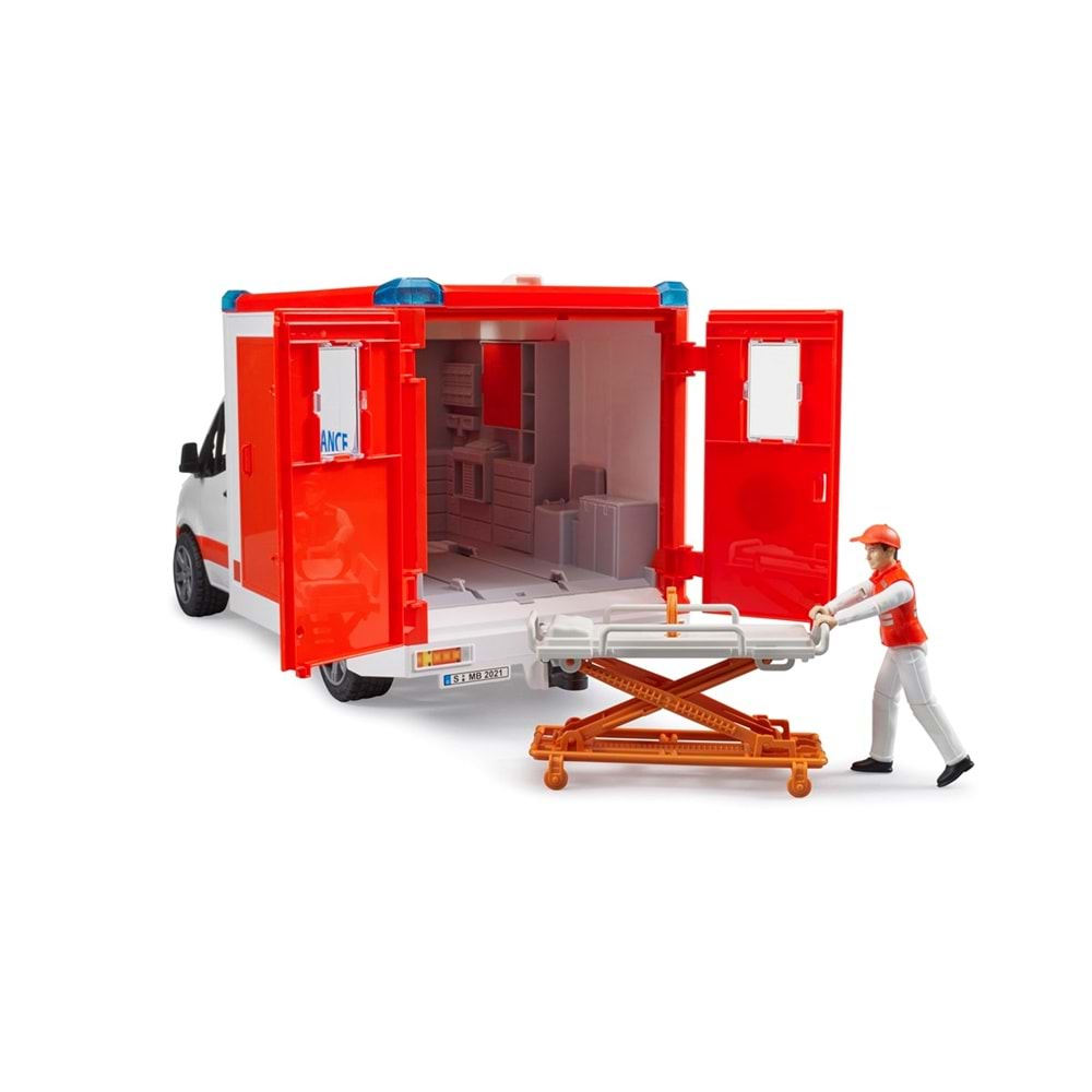 Bruder M.Benz Sprinter Sirenli Ambulans Ve Ekibi Br02676