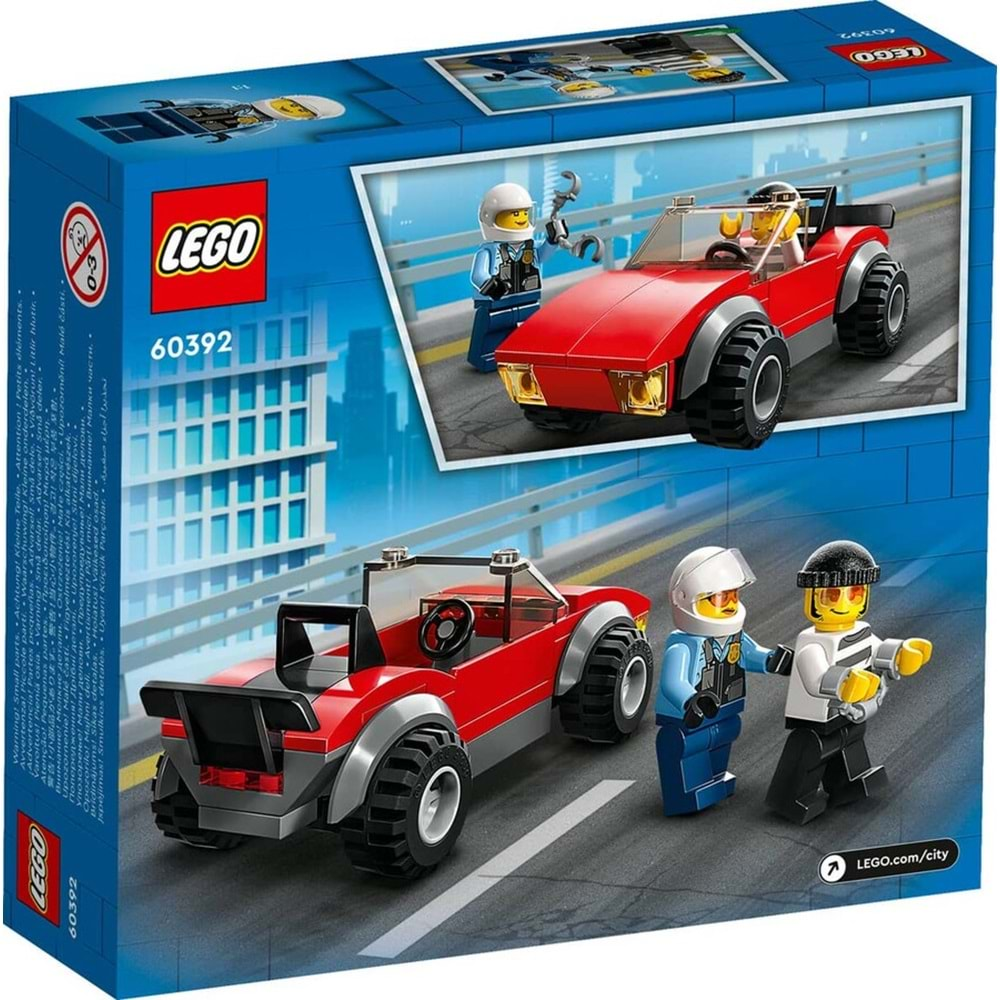 LEGO-60392 City Polis Motosikleti Araba Takibi