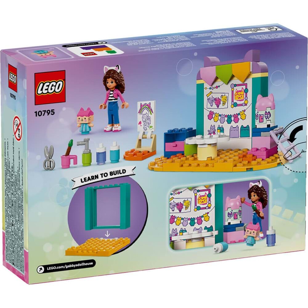 LEGO-10795 Gabby's Dollhouse Karton Yavru Kedi ile El Sanatları