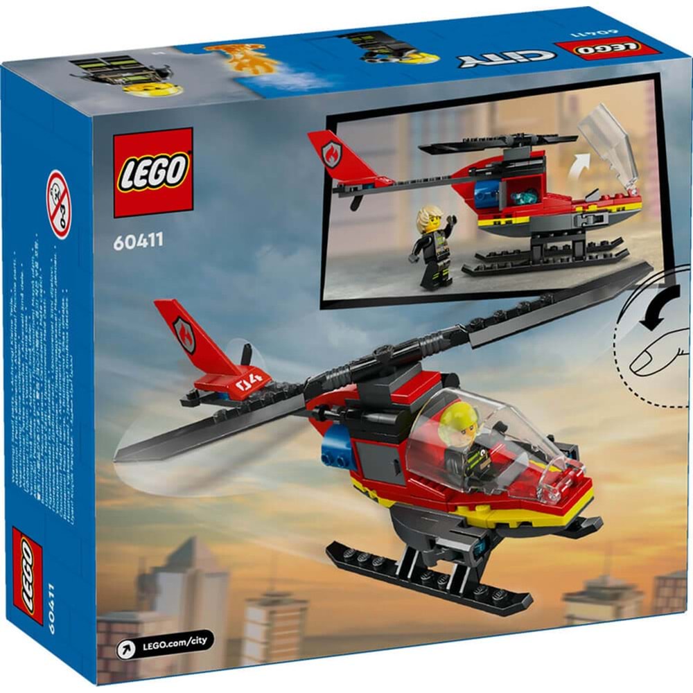 LEGO-60411 City İtfaiye Kurtarma Helikopteri