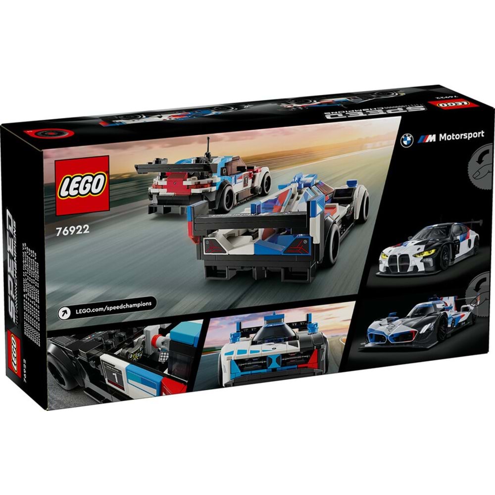 LEGO-76922 Speed Champions BMW M4 GT3 ve BMW M Hybrid V8 Yarış Arabaları