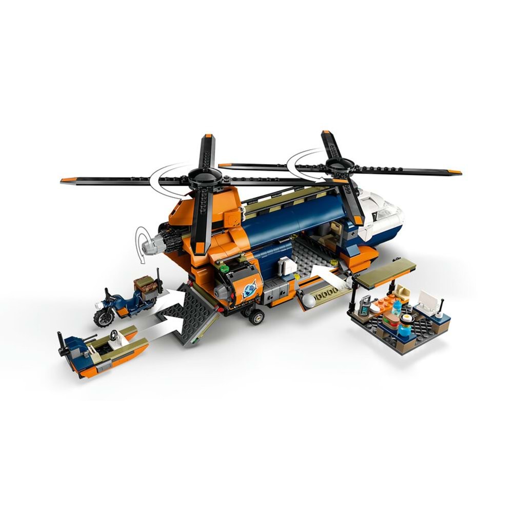 LEGO-60437 City Orman Kaşifinin Helikopteri Kamp Yerinde