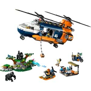 LEGO-60437 City Orman Kaşifinin Helikopteri Kamp Yerinde